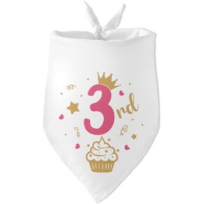 3rd Birthday Dog Bandana Dog 3 Year Old Birthday Dog 3rd Birthday Boy Girl Birthday Bandana Puppy Bandana 3rd Birthday Photo Prop Accessories for Pet Dog Lovers Owner Gift
