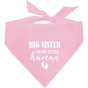Big Sister Dog Bandana, Baby Pink Dog Bandana, Big Sister Bandana for Dog, Gender Reveal Dog Bandana, Baby Announcement Dog Bandana, Dog Bandana for Small Medium Large Dogs, Dog Triangle Scarf (D5)