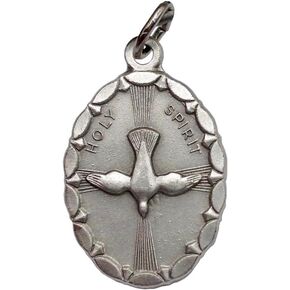 THE HOLY SPIRIT OVAL SHPAE MEDAL (THE DOVE OF THE HOLY SPIRIT) - THE PATRON SAINTS MEDALS - 100% MADE IN ITALY