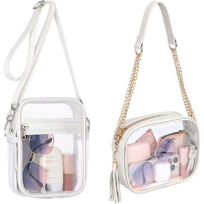 PACKISM محفظة بيضاء شفافة وحقيبة كروس شفافة من Fashionalbe، مبيعات الحزمة in Kuwait