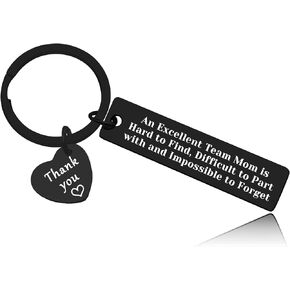 Baipilu Team Mom Keychain Gifts Thank You Gift for Boss Leader Keyring Going away Retirement Appreciation Gift for Coach