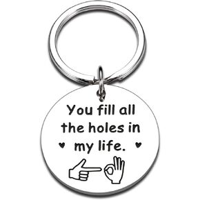 VANLOVEMAC Boyfriend Gifts from Girlfriend Funny Keychain for Boyfriend One Year Anniversary Wedding Gifts for Him Husband Birthday Gift from Wife Fiance Fiancee Engagement Christmas Valentine Gift