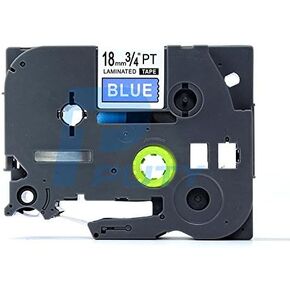 1PK White on Blue Standard Laminated Label Tape Compatible for Brother P-Touch TZe-545 TZ545 TZe545(18mm x 8m)