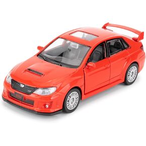 Die-cast Alloy Model Car with Pullback Function, 1/36 scale Subaru WRX STI2010 Toy Car, Model Toys for Collecting and Decorating, Car Gift for Boys and Girls (Blue)