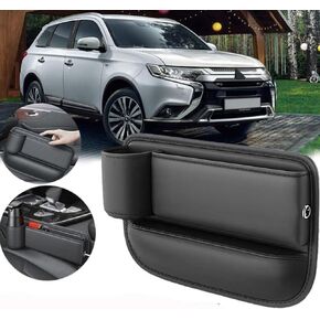 Car Leather Cup Holder Gap Bag,Seat Gap Storage Box,Adjustable Car Seat Storage Box,Leather Cup Holder Gap Bag with Cup Holder for Phones Glasses Keys Cards（Black/Driver's Seat） in Kuwait