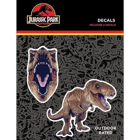 Jurassic Park Logo Decals - Set of 3 Color and Black/White Waterproof Vinyl Stickers for Car Truck Water Bottle Laptop Skateboard - Jurassic World Stickers