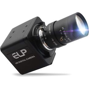 1080P Webcam 5-50mm Varifocal Lens USB Camera HD 2MP 0.01Lux Low Illumination IMX322/IMX323 Sensor Industrial Camera with H.264 Format Plug