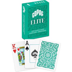 Copag Elite 100% Plastic Playing Cards, Poker Size (Standard) Jumbo Index Single Deck (Purple)