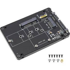 The Lord of the Tools 2 in 1 Combo M.2 NGFF B-Key & MSATA SSD to SATA 3.0 Adapter Converter Case Enclosure Compatible with SATA3.1 Standard PCI Express M.2 Protocol