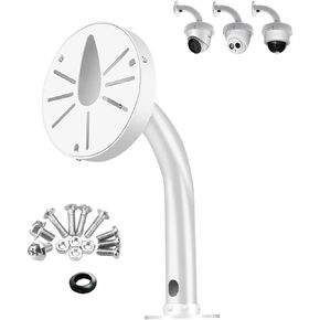 Security Camera J-Type Wall Mount Junction Box Bracket, Dome Camera Mount Universal Camera Wall Mounting Bracket/IP Camera for CCTV Security Camera (7" J-Shapped Mount)