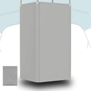 Privacy Curtain Tent for Boats Portable Heavy 600D Marine Grade Waterproof Fabric Pontoon Boat Changing Room and Privacy Room Easy to Install Under Bimini Top, 30" L 27" W 72" H (Grey)