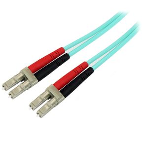 StarTech.com 1m (3ft) LC/UPC OM4 Multimode Fiber Optic Cable, 50/125, 100G, Low Insertion Loss, LSZH Fiber Jumper Cord