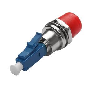 QIANRENON LC/UPC to FC/UPC Hybrid Adapter Converter SM 9/125μm LC Male to FC Female Simplex Fibre Optic Connector Coupler, for FTTH Patchcord Pigtail Optical Power Meter Red Light Pen