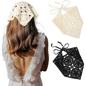 Floral Hair Scarf Bandanas for Women, Bandana Hat for Womens Headbands Mesh Hair Scarves Head Scarf Hair Accessories