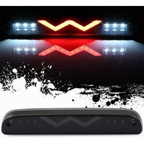 3rd Brake Light Fit For Ford 1993-2016 For Mazda 1994-2008 High Mount Stop Light LED Rear Cab Roof Center Mount Brake Stop Tail Cargo Light (Black+Smoke)