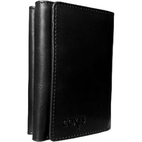 VERSAINSECT king Trifold Genuine Leather Wallet for Men With Flip Out ID Window (Brown)