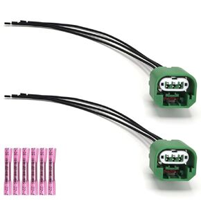 68064997AA Headlight Connector Wiring Harness, Compatible with Dodge Chrysler Jeep Headlight DRL Parking Light H13 9008
