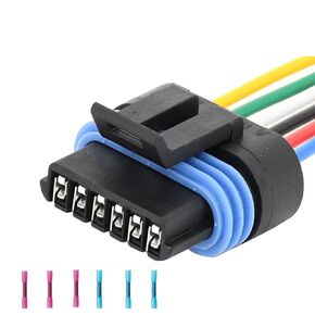 12162210 Harness Plugs for Metri-Pack 150.2 Pull-to-Seat Series 6-Way Cable mounting Black Female Connector with Crimp Termination