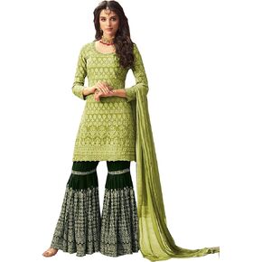 Delisa New Indian/Pakistani Bollywood Party Wear Sharara style Salwar Kameez for Womens Ghoomar