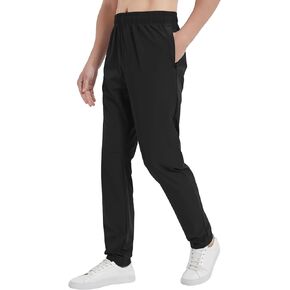 Idtswch 30" 32" 34" 36" 38 Inseam Mens Tall Athletic Pants Extra Long Hiking Pants Joggers Zipper Pocket Track Gym Pants
