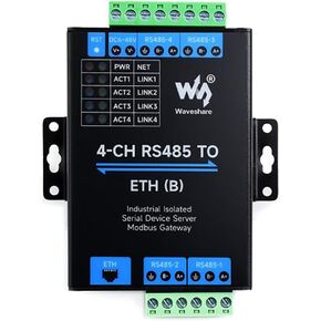4-Ch RS485 إلى RJ45 Ethernet خادم تسلسلي 4 قنوات RS485 عملية مستقلة بوابة Modbus الصناعية المعزولة وحدة تسلسلية نقل ثنائي الاتجاه in Kuwait