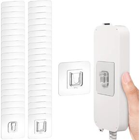 Double Sided Adhesive Wall Hooks,20 Pack Self Adhesive Hooks,Suitable for Hanging and Organizing Power Outlets, Picture Frames, and Tissue Boxes at Home, Office, or in Rv
