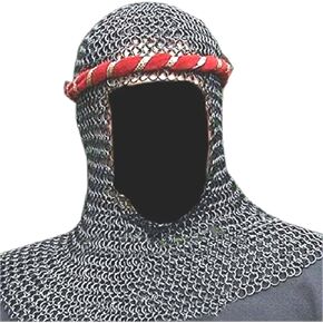 THOR INSTRUMENTS Chain Mail Coif Butte Chainmail Hood Knight Armour Hood Coif Sca Standard Black Rustic Vintage Home Decor Gifts