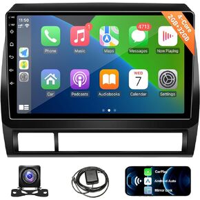 Leadfan Stereo Radio Wireless CarPlay Android Auto for Toyota Tacoma 2005 2006 2007 2008 2009 2010 2011 2012 2013 2014 2015, 9" Touch Screen in-Dash Navigation GPS Head Unit FM WiFi SWC Backup Camera