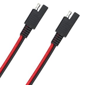 SAE Connector Extension Cable 14 AWG 1 Feet, SAE Quick Connector Disconnect Plug SAE Power Automotive Extension Cable Solar Panel Cable Wire (4 PCS)