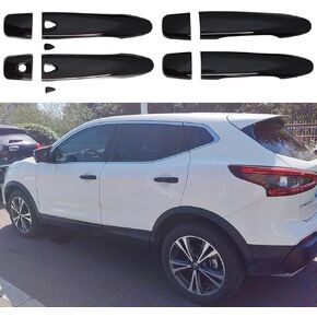 Glossy Black Exterior Door Handle Cover Trim for Nissan Murano 2015-2022 2023 2024 Nissan Rogue 2014-2019 Nissan Maxima 2016-2022 2023 (with Smart Keyhole)