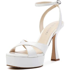 Platform High Heels for Women, Open Toe Ankle Strap Sexy Heeled Sandals for Wedding Party Dress in Kuwait
