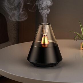 TriPro Essential Oils Aroma Diffuser,Portable Humidifier with Cool Mist and Warm Light Effect,Remote Control,150 ml Capacity,for Bedroom, Office, Living Room, Yoga (Black)