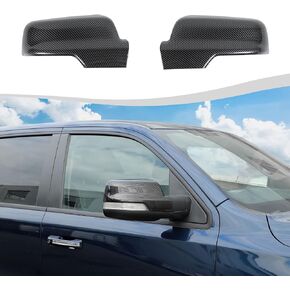 Carbon Fiber Side Mirror Cover Rear view Mirror Cover Compatible with 2018-2023 Dodge RAM