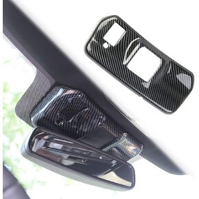 Korlot Carbon Fiber Inner rearview mirror bracket panel cover trim Accessories for Ford F150 2021+