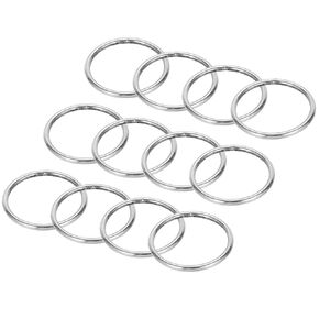 PATIKIL 1" Metal O Rings, 12 Pcs 304 Stainless Steel O-Ring Heavy Smooth Round Rings for Macrame, DIY Craft, Hardware, Keychain, Belt, Dog Leash, 3mmx25mm