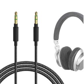 GEEKRIA Audio Cable Compatible with Audio-Technica ATH-M50xBT2, ATH-M20xBT, ATH-SR5, Pioneer HDJ-CX Cable, 3.5mm Braided Nylon Replacement Stereo Cord (4 ft/1.2 m)