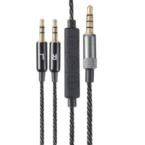 Replacement Cable Cord for Sol Republic Master Tracks HD/Tracks HD2/Sol Republic V8/Sol Republic V10/Sol Republic 12/Sol Republic X3 with Remote Volume & Microphone Cable -Black(4ft)