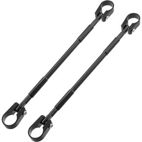 X AUTOHAUX 2pcs Universal 22mm Aluminum Alloy Motorcycle Balance Bar Crossbar Handlebar Motorbike Reinforce Lever Accessories Black
