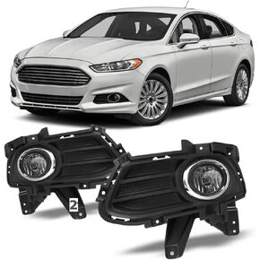 Winjet WJ30-0515-09 for 2013 2014 2015 2016 Ford Fusion Factory Style Replacement OE Fitment Fog Light Kit with Bezel Trim Wiring Harness Switch Set Left and Right Driver Passenger Side Pair