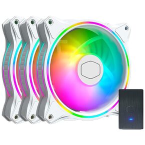 إضاءة ARGB ثنائية الحلقة من MasterFan MF120 Halo GEN2، 24 مصباح LED بشكل مستقل، مروحة ضغط ثابتة 120 مم PWM، لعلبة الكمبيوتر والمبرد السائل؟-
