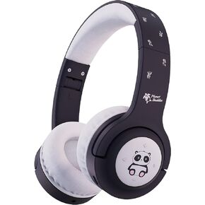 Planet Buddies Cute Panda On-Ear Bluetooth Headphones for Kids | Foldable Wireless Kids Headphones | Kids Headset with Microphone for Tablets and Phones | Child-Safe Volume for School, Music, & Calls