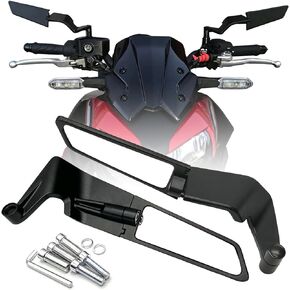 Motorcycle Mirrors Stealth Wind Wing Side Rearview Mirrors Compatible With Kawasaki Z900 Z650 Honda Grom Yamaha MT03 MT07 MT09 Duk 390 Suzuki GSXS 750 1000