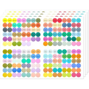 10 Sheets 1920 Pcs Essential Oils Labels Bottle Cap Lid Stickers for Rollerballs Bottles and Organizing Proof Labels Waterproof Cap Stickers for Essential Oil Bottle