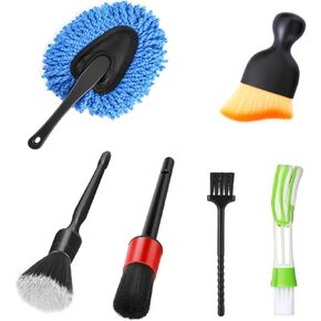 Car Interior Duster Detail Brush Cleaning Kit, Soft Dash Vent Dusting Car Detailing Brushes Set Accessories Essentials Supplies Tools for Auto,Truck,SUV,RV