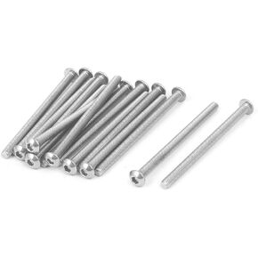 uxcell M3x45mm 316 Stainless Steel Fully Thread Button Head Hex Socket Cap Screw 15pcs