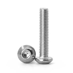 1/4-20 x 2-1/4" Button Head Socket Cap Screws Bolts 304 Stainless Steel Machine, Allen Hex Drive, Bright Finish Fully Threaded 10PCS