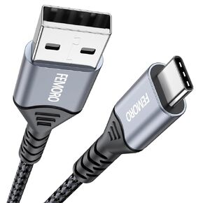 FEMORO 10 ft USB C Cable Fast Charging 60W, USB A to USB-C Charger Cables 10 Foot, Extra Long USBC Type C 2.0 Cord for Android Phone iPad iPhone 15 Galaxy LG