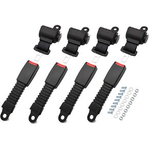 مجموعة أحزمة مقعد عربة الجولف من KIE، مجموعة أحزمة مقعد عربة الجولف الأمامية والخلفية العالمية القابلة للسحب متوافقة مع EZGO، Club Car، Yamaha in Kuwait