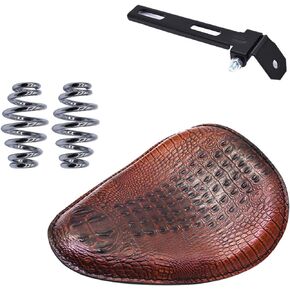 LABLT Motorcycle Black Soft Leather Seat Spring Solo Bracket Replacement for Honda Bobber Chopper