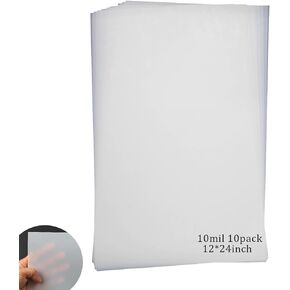 10 Sheets 10 mil Mylar Sheet 12 x 24 inch Milky Translucent Plastic Blank Stencil, Make Your Own Stencil Template Material